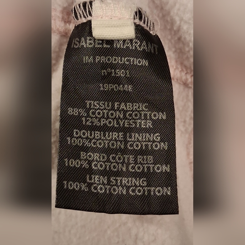 EUC Isabel Marant Nansel Pink & Purple Cotton Casual Winter Hoodie Sweater SZ S - Picture 6 of 6
